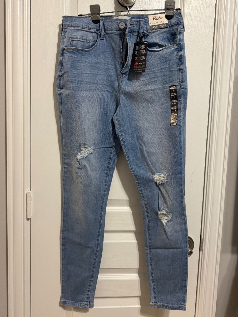 NWT Mudd High Rise Jean Leggings Distressed FLX Stretch 11